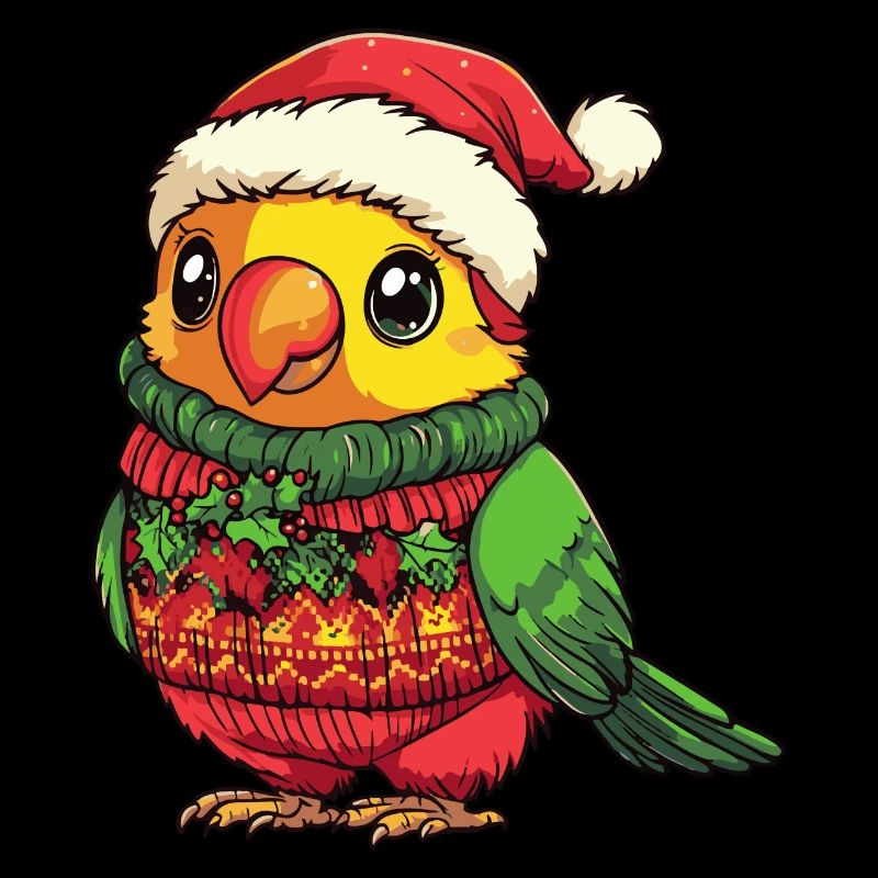 Bande dessinée de Noël perroquet