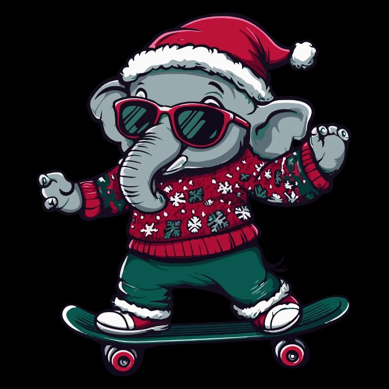 Elephant Christmas Funny