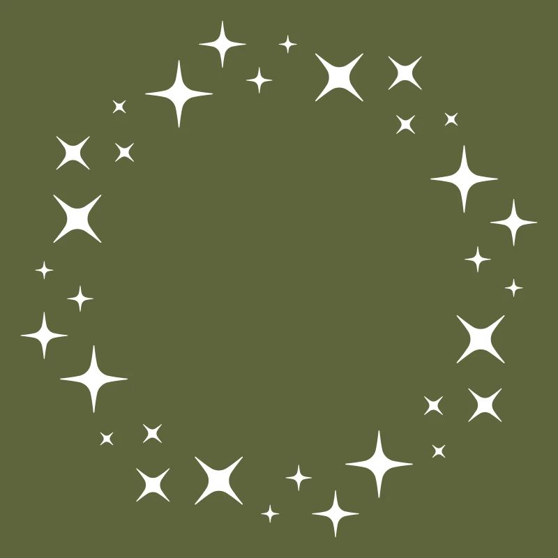 Glitter Star Circle Pattern