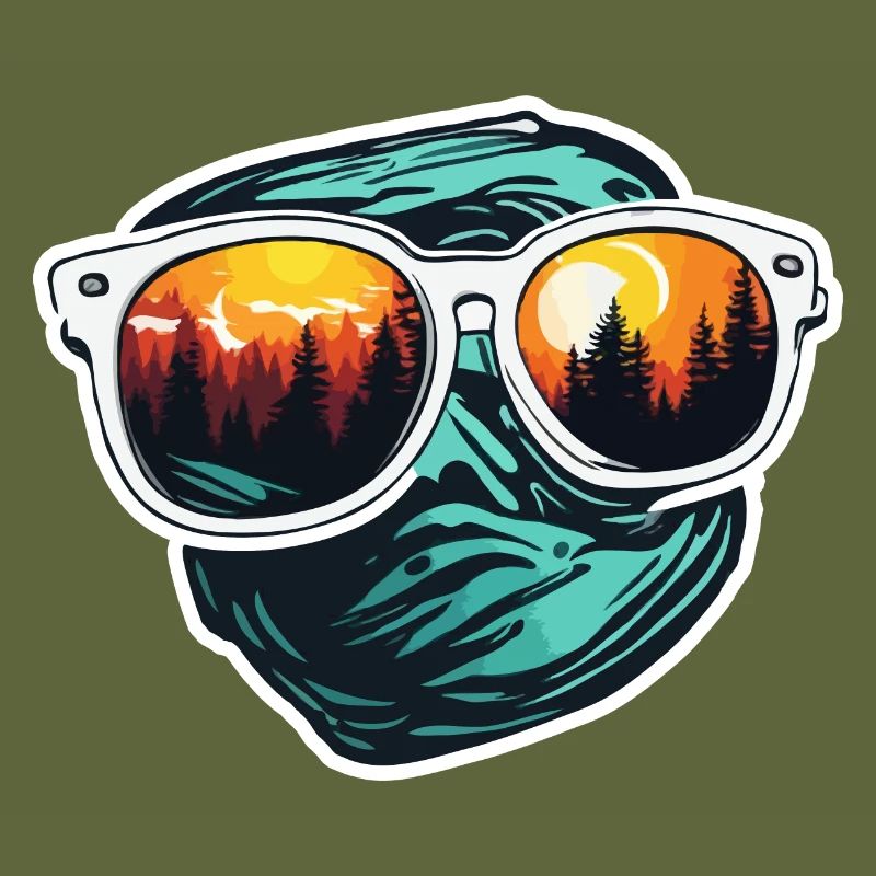 Sunglasses / Reflection / Forest / Reflection