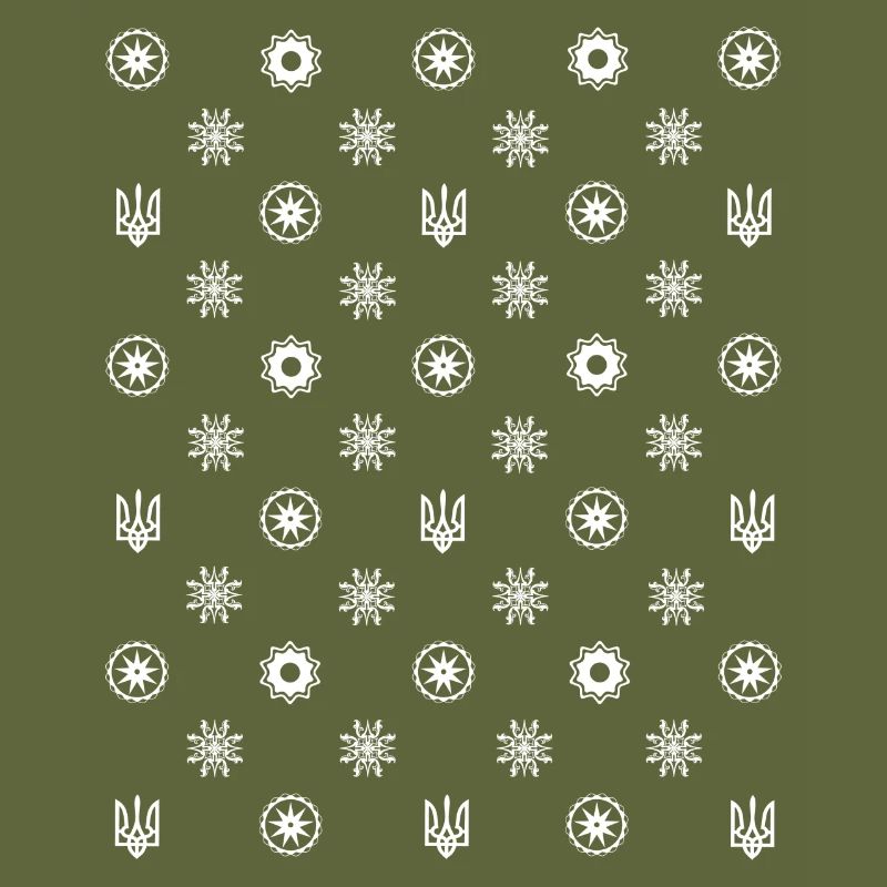 Ukraine Trysub_Repeated symbol Pattern_White