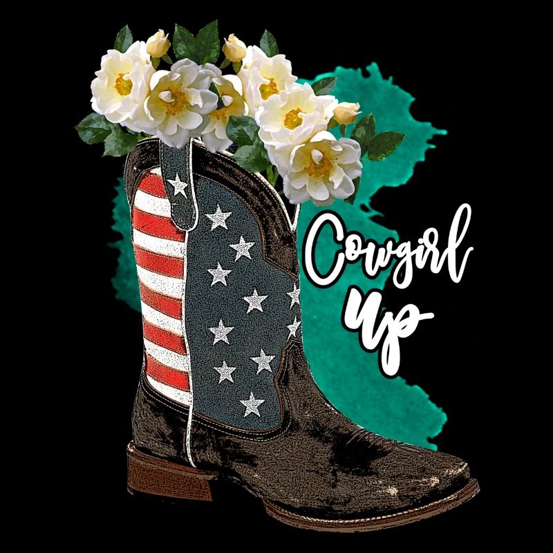 Aquarelle Bottes de cowboy