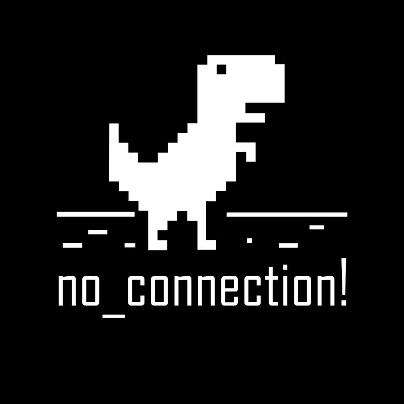 Keine Verbindung Computer Error Nerd Dinosaurier