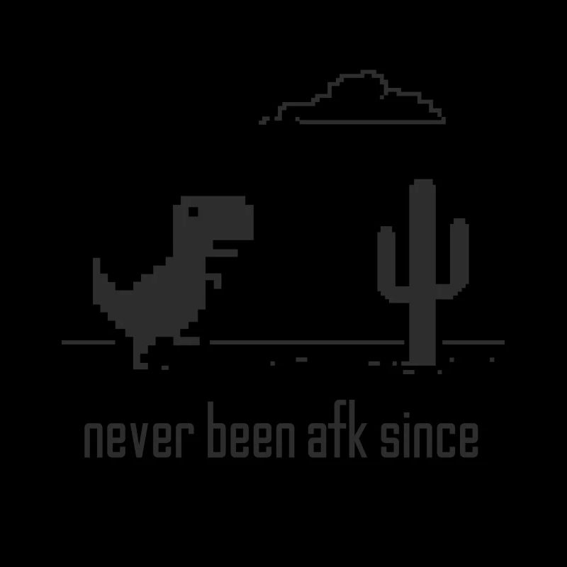 Niemals Afk Nerd Internet Wlan Dino Zocker