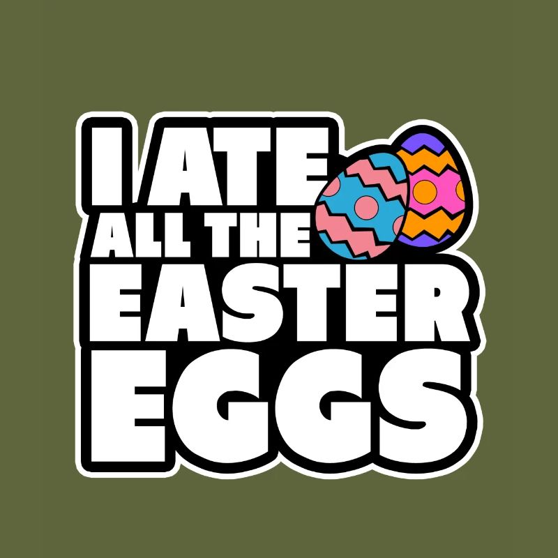I have eaten all easter eggs gift bunny