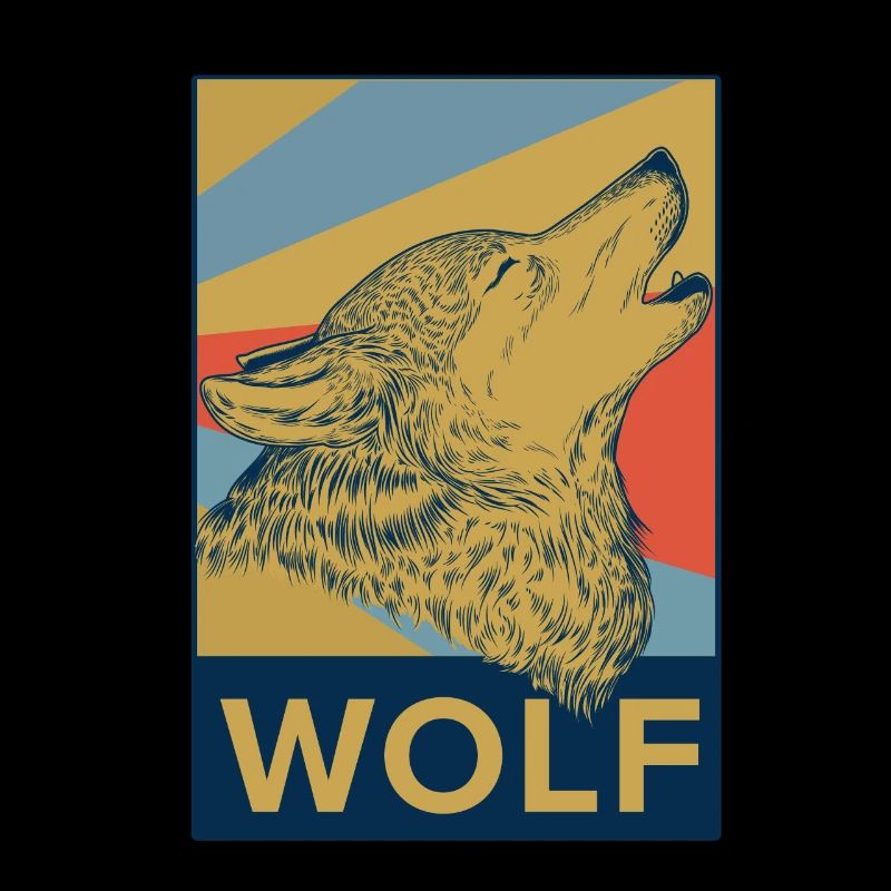 Wolf Schaf Geschenk Tier Raubtier bunt Werwolf