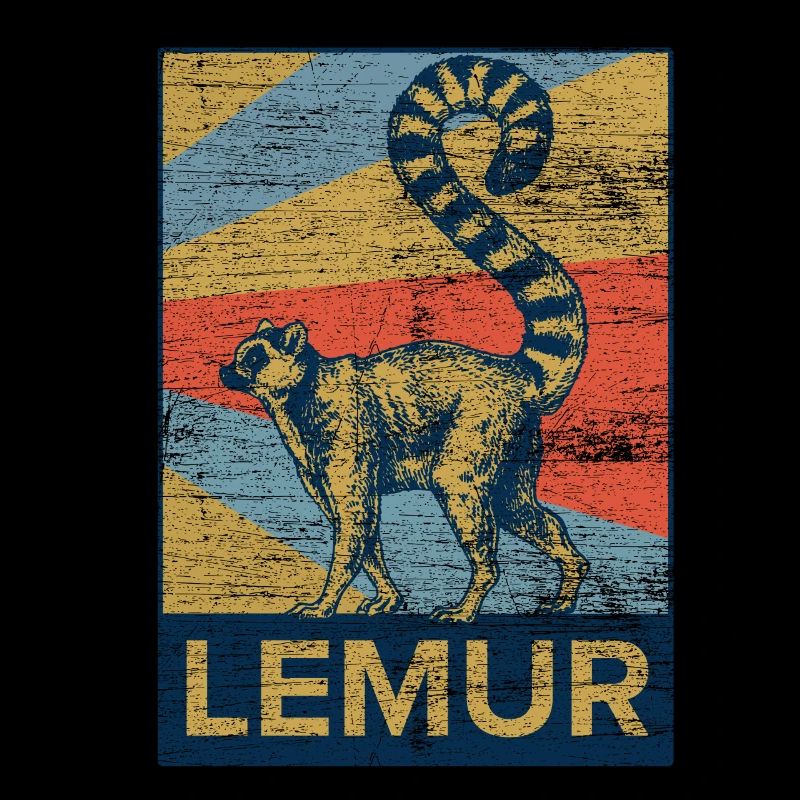 Lemur Affe Halbaffe Tier Geschenk Tierschutz.
