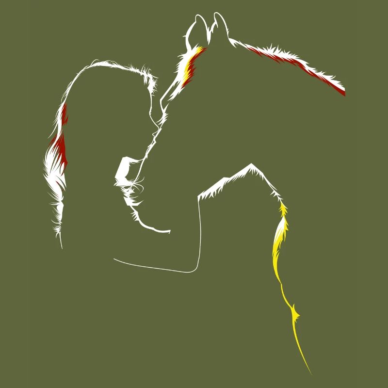 Pferd Mädchen Silhouette