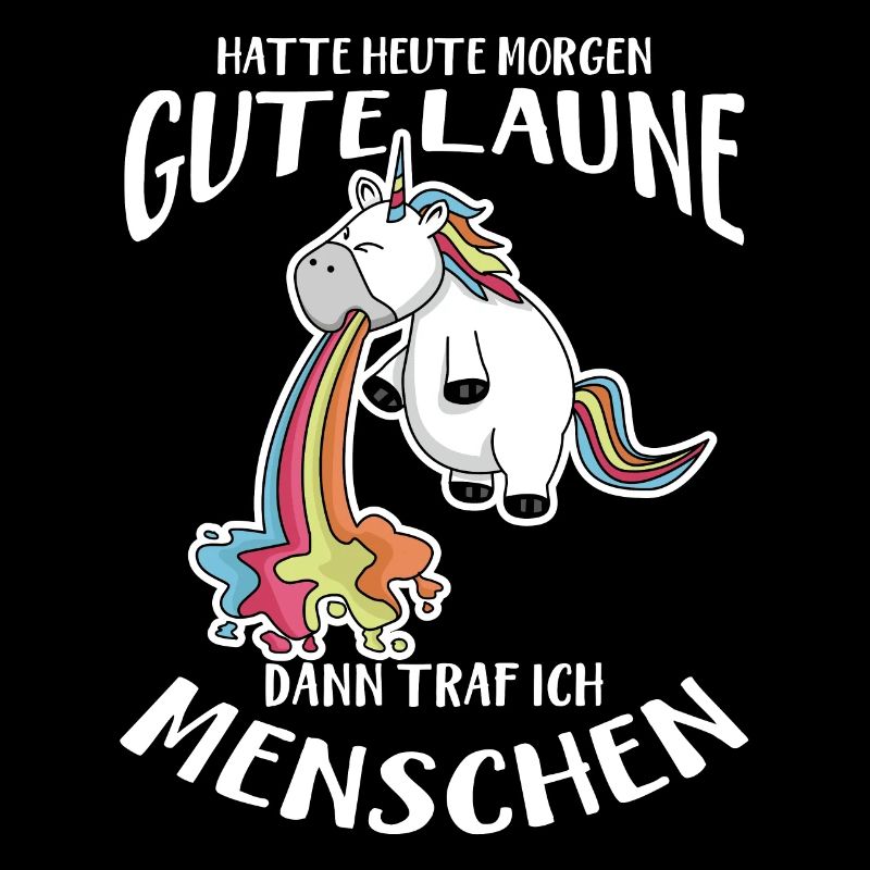 Kotzendes Einhorn lustiger Spruch Geschenk
