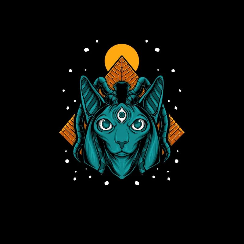 Cadeau pyramide chat Egypte