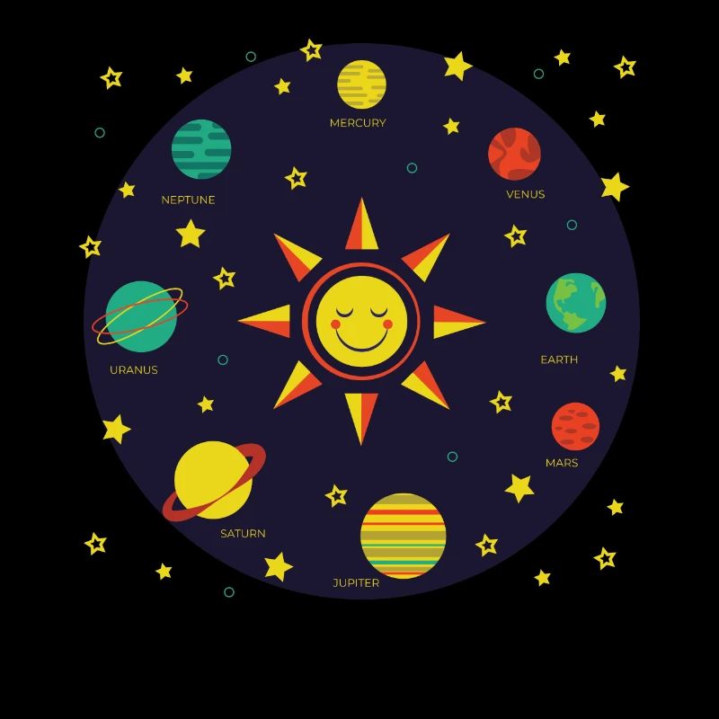 Kinder Sonnensystem Planeten Erde Sonne Jungen Mädchen