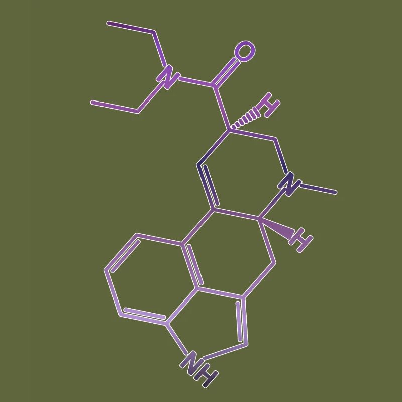 Formule structurelle LSD molécule d'acide