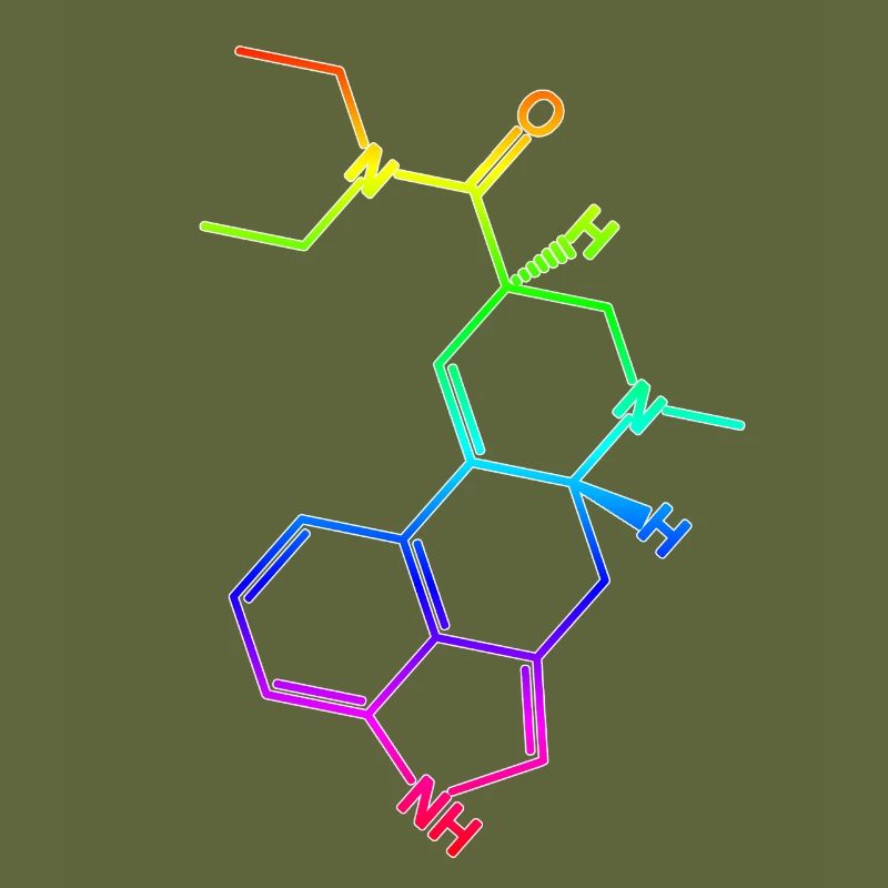 LSD structural formula molecule A. Hofmann Bicycle Day