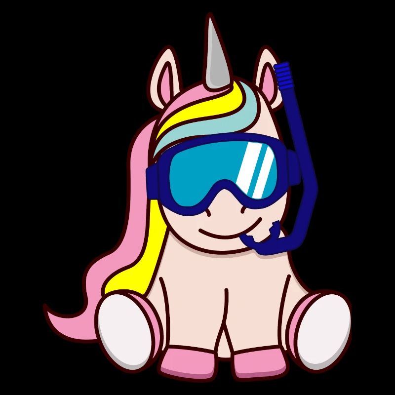 Taucher Einhorn Geschenkidee Geschenk