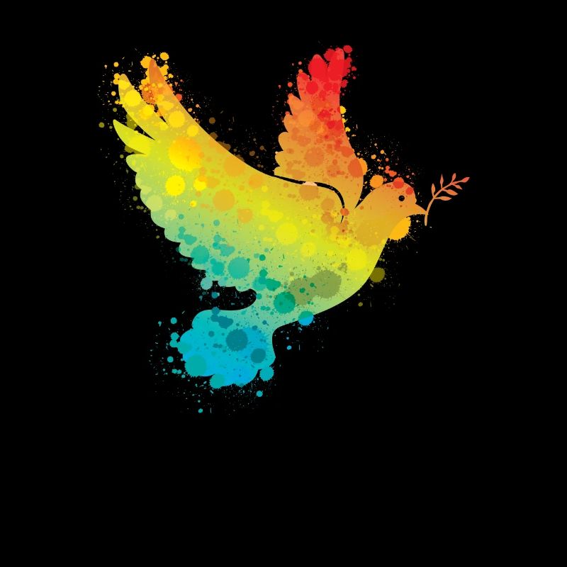 Bunte Friedenstaube Regenbogen