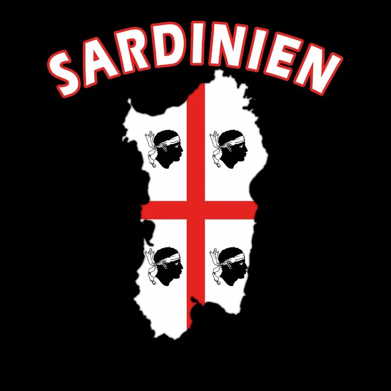 Sardinien Landkarte Urlaub Motorrad Flagge