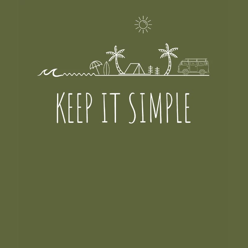 Keep it simple Surf Beach Camper Bus Geschenk