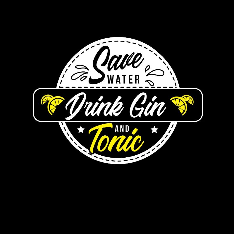 save water drink gin and tonic design