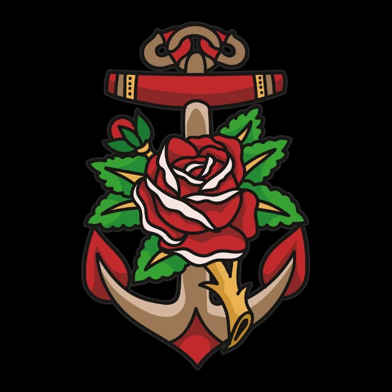 Ancre avec Rose