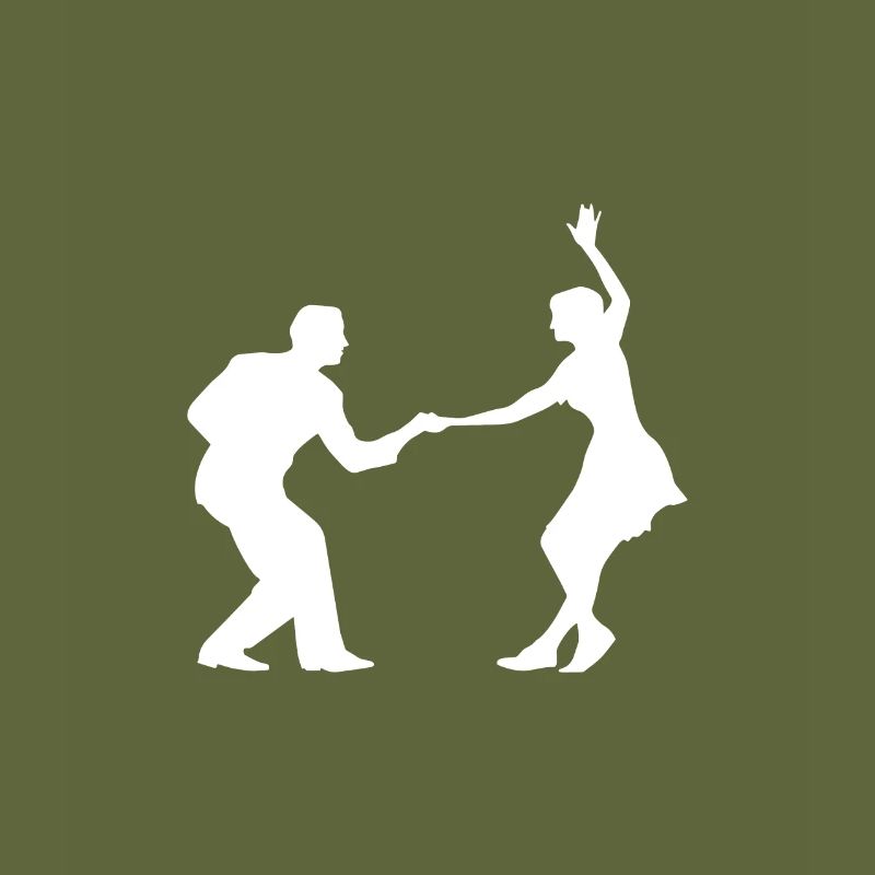 Swing dance dance dancer dancer silhouette