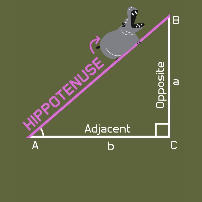Funny Math Nerd Hippotenuse Joke Gift Design Idea