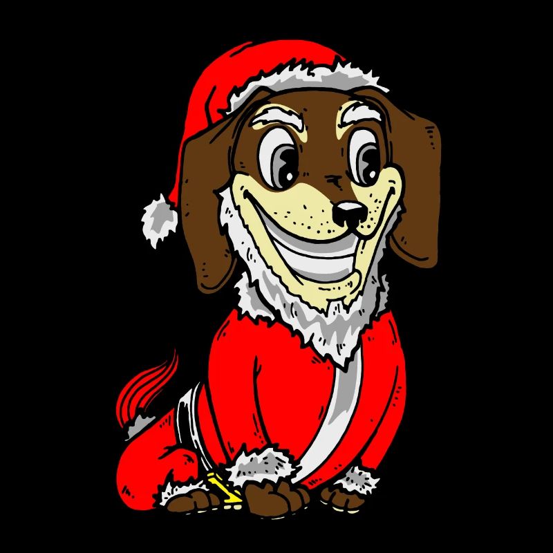 Cadeau de chiot costume de Noël teckel