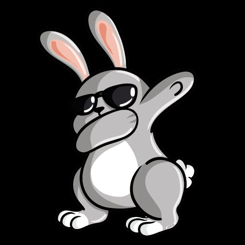 Dabbing Rabbit Bunny Dab Lapin de Pâques