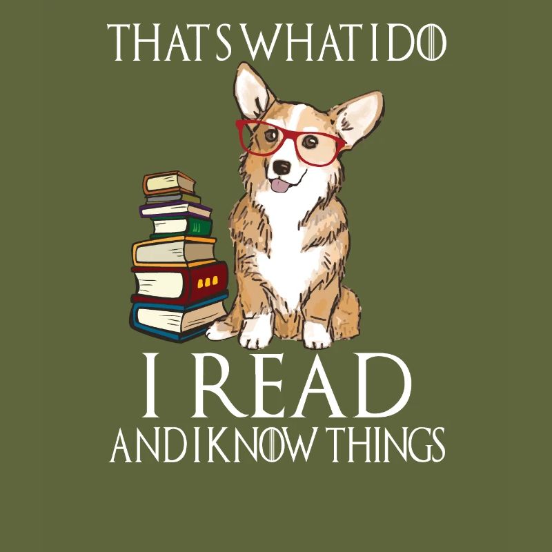 Corgi für Buchliebhaber, Buch-Nerds, Leser oder