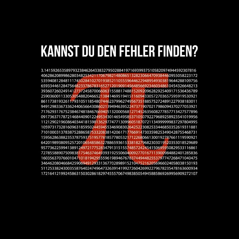 Kannst du den Fehler finden Lustiger Mathe Spruch