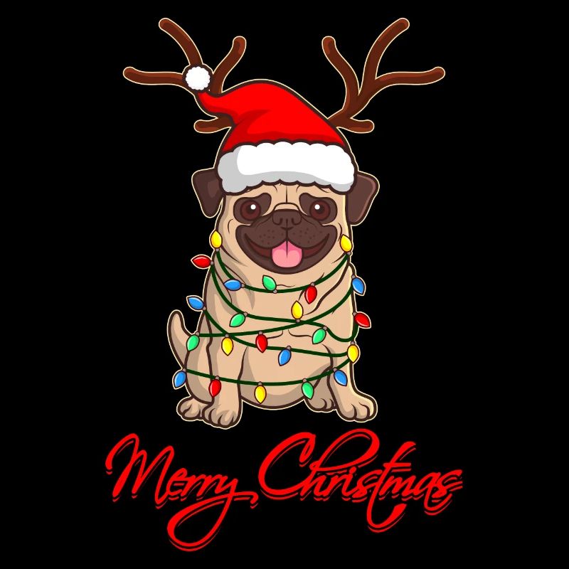 Pug MERRY WOOFMAS MOPS Ugly Christmas Geschenk
