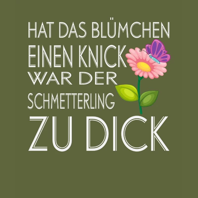 Hat Blümschen Einen Knick Schmetterling Zu Dick