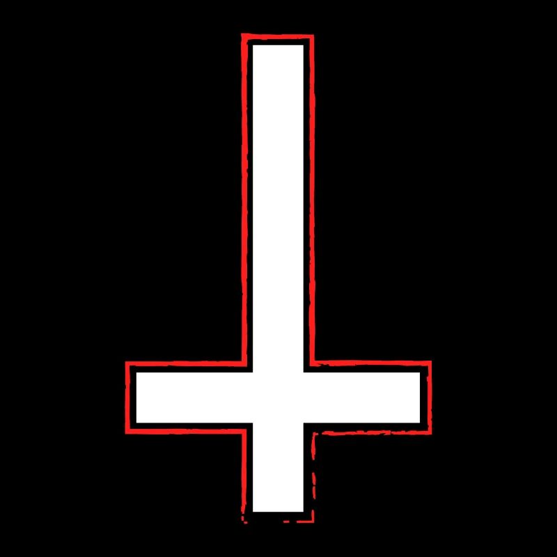 Turned Cross Peter Satan Seal Symbol Goth