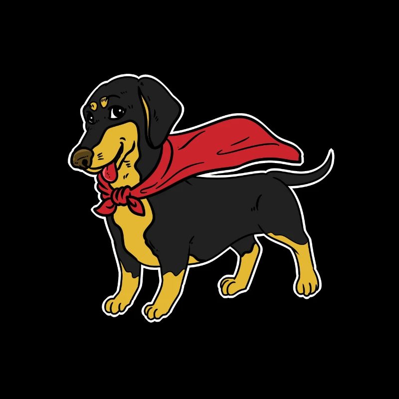 Superheld Dackel Dachshund Hund