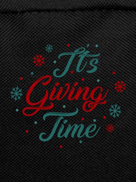 It's time to give
