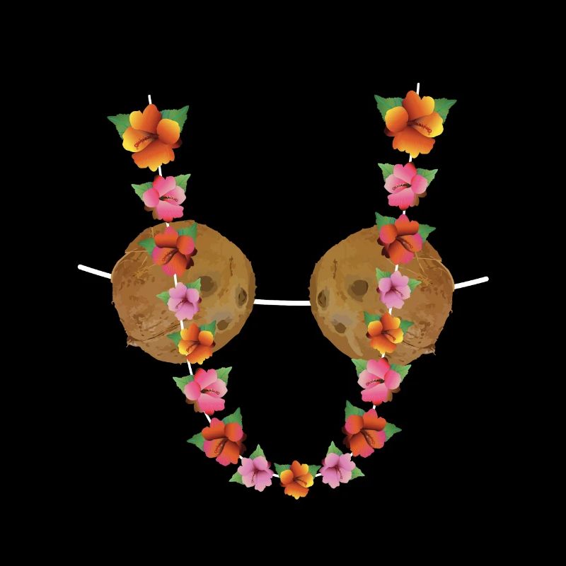 Hawaiian coconut bra. Tropical cocoa