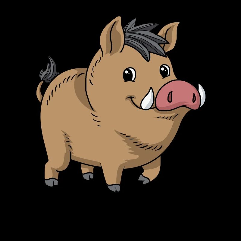 Comic Wildschwein