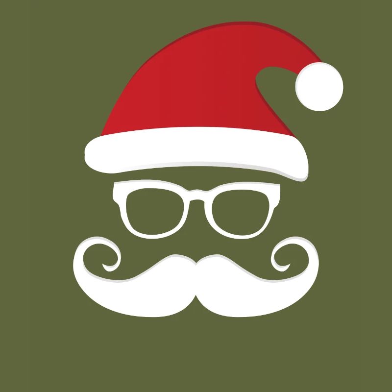 Weihnachtsmann mit Bart Weihnachtsmannhipster