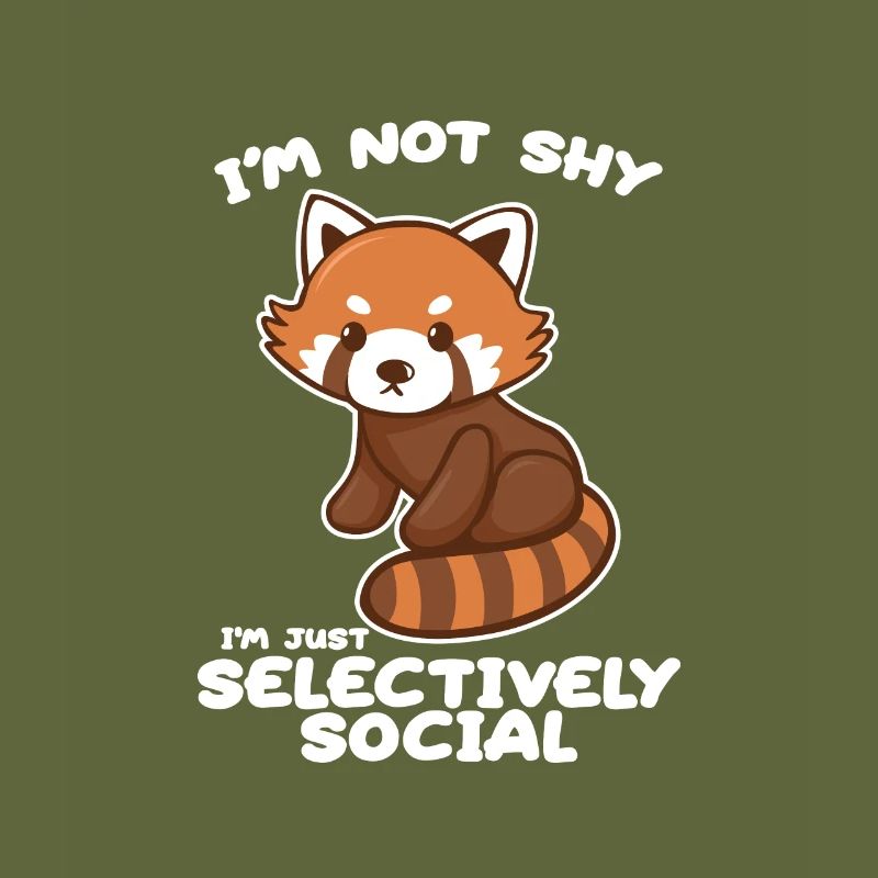 Panda rouge pas timide, juste sélectif social