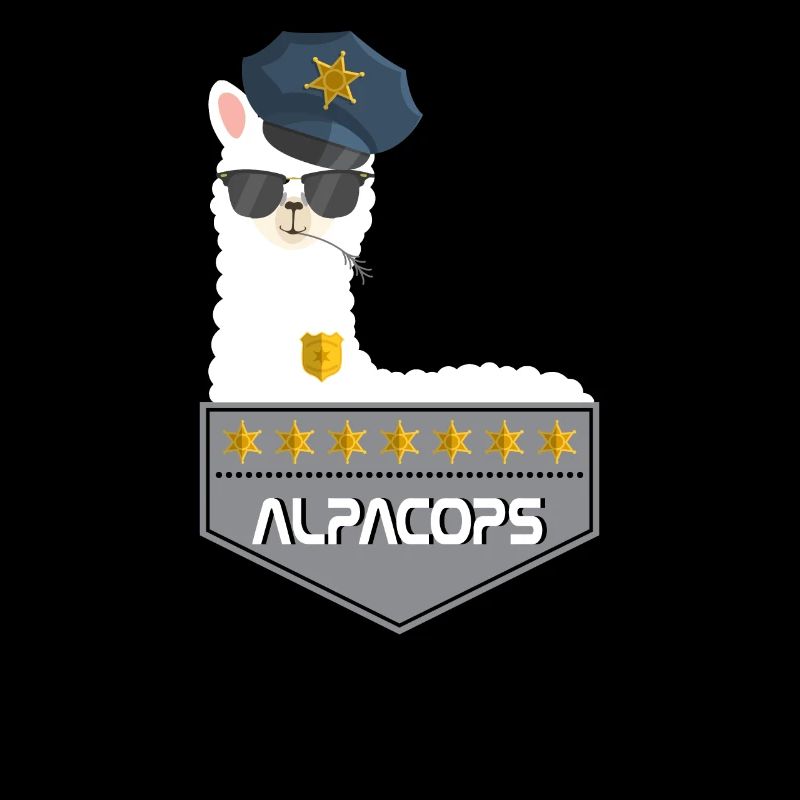 Alpaca Police Aplaca Cop Alpacops