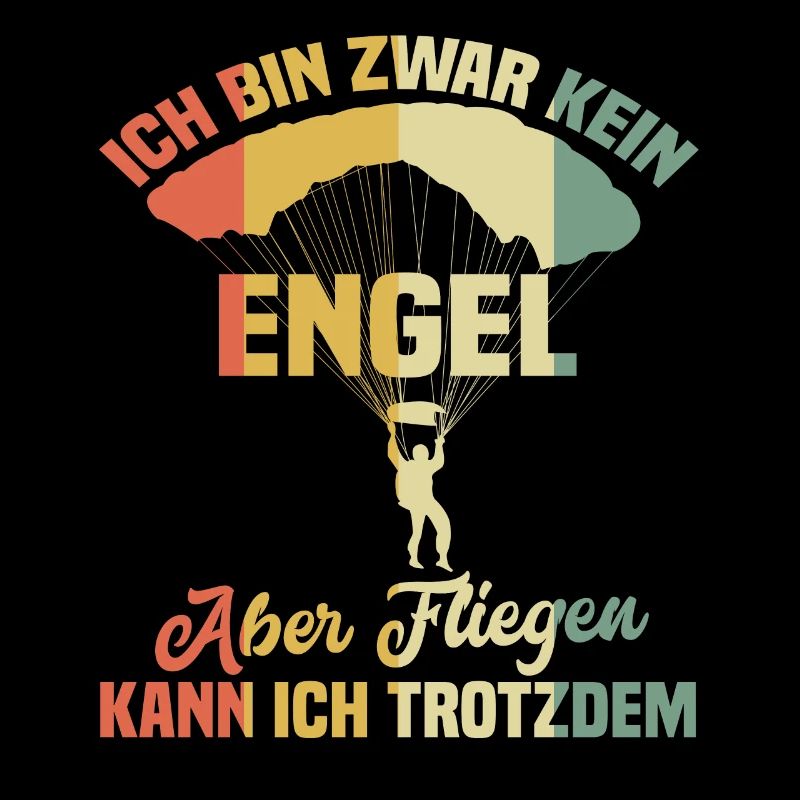Gleitschirmfliegen Fallschirm Retro Lustig Geschen
