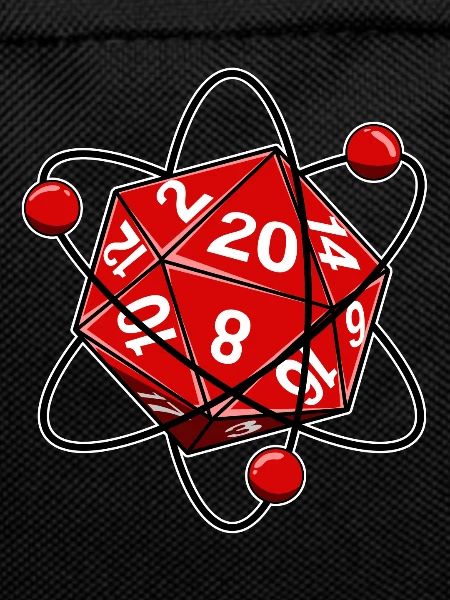 Cube D20 electron physics nerd