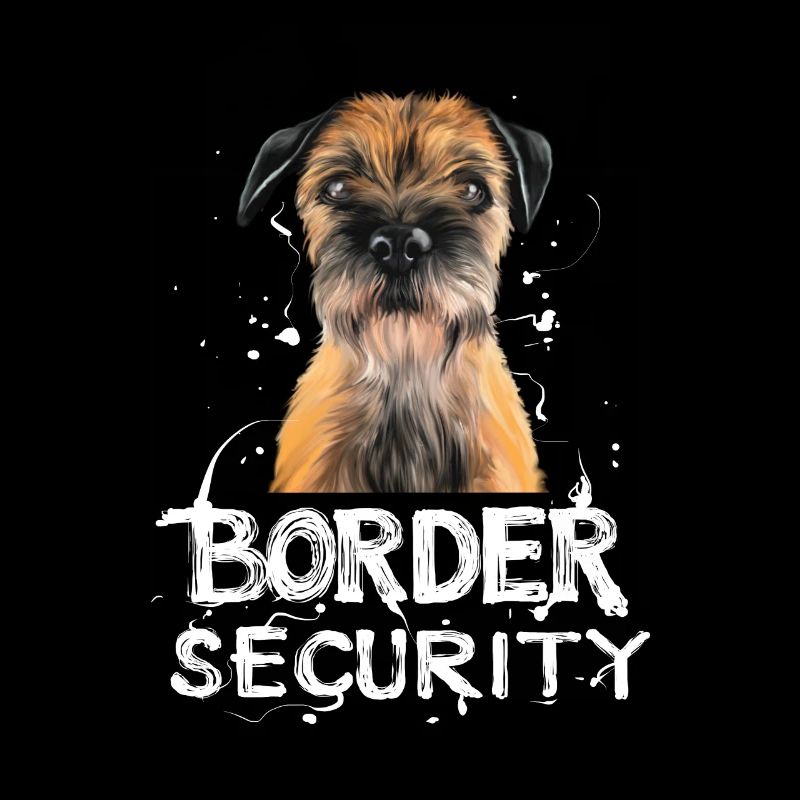 "BORDER SECURITY" Border Terrier Shirt Vintage