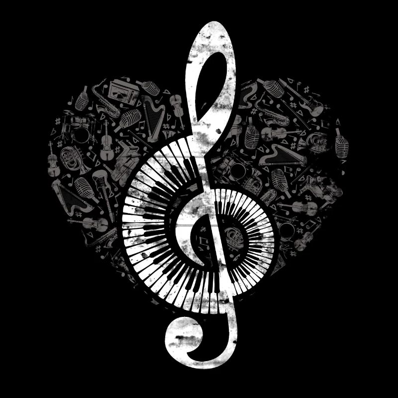 Piano heart music