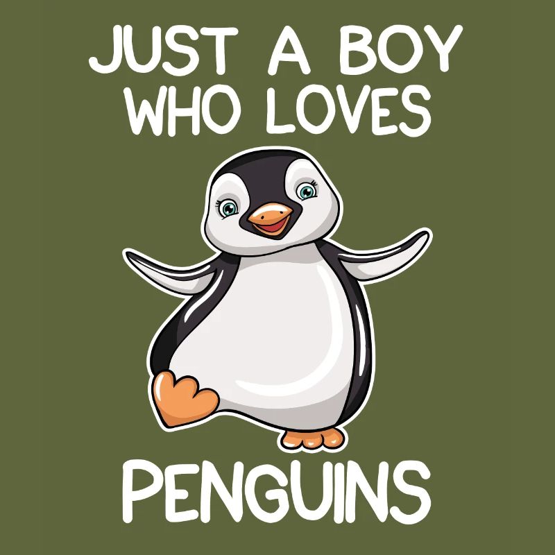 Nur ein Junge, der Pinguine liebt