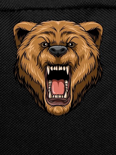 Evil grizzly bear - grizzly head