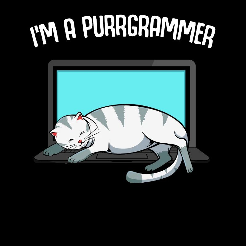 I'm A Purrgrammer - programmeur chat sur clavier