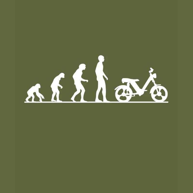 Evolution monkey human two-stroke driver moped Töffli