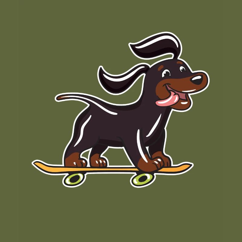 Skateboard Dog