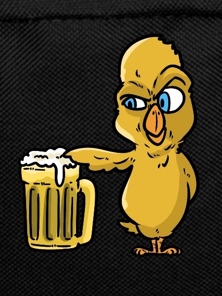 Chick with beer