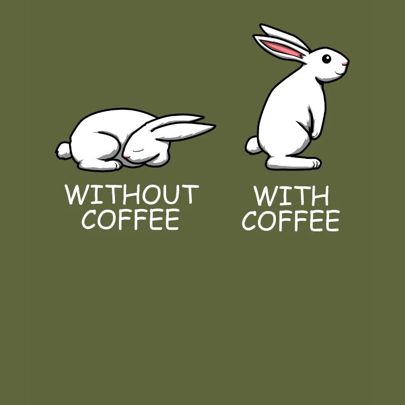 Coffee Coffee Drinker Rabbit Rabbit Lazy Tired